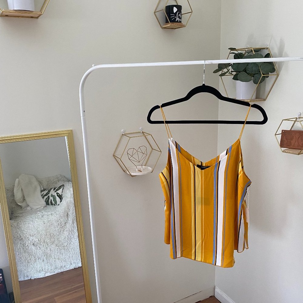 Mustard Yellow Striped Tank Top